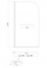 Шторки скляні на ванну Koer SR BS02-80x140-TR-01 прозоре скло 6мм, хром (KR5401)