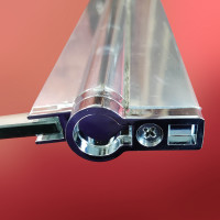 Шторки скляні на ванну розпашні KOER SR BS02-80x140-TR-01 прозоре скло 6мм хром (KR5401)