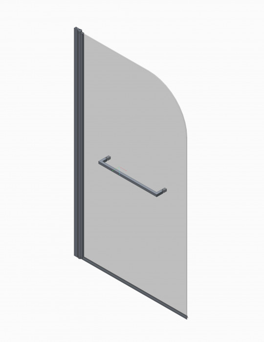 Шторки скляні на ванну Koer SR BS02-80x140-TR-01 прозоре скло 6мм, хром (KR5401)