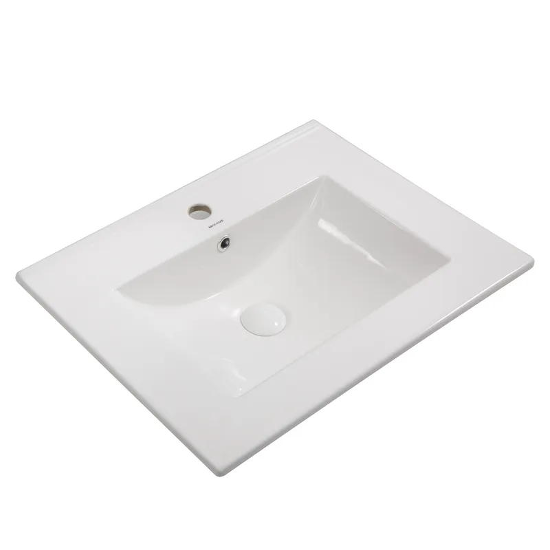 Раковина меблева MIXXUS PREMIUM CUBIC-1501 610х460х170mm (отвір під змішувач, перелив) (MP6495)