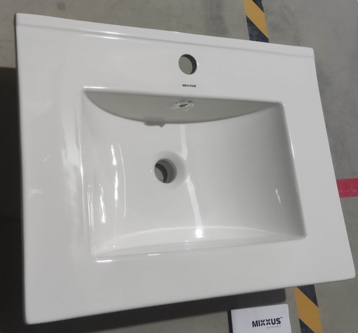 Раковина меблева Mixxus Premium CUBIC-1501 610х460х170mm з отвором під змішувач та переливом (MP6495)