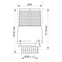 Термоголовка з виносним датчиком M30x1.5 Koer KR.1332 (KR2678)
