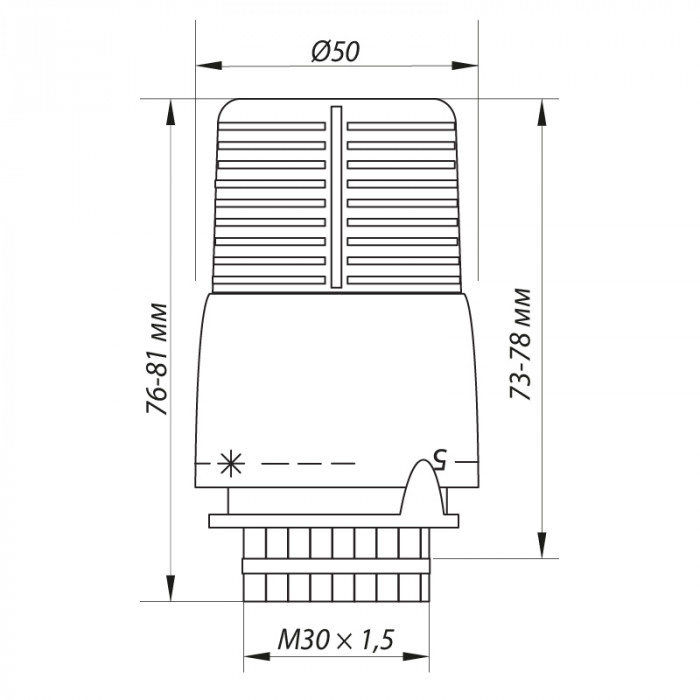 Термоголовка з виносним датчиком M30x1.5 Koer KR.1332 (KR2678)