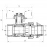 Кран з американкою 3/4" "антіпротечка" (Koer KR.227-Gi) (KR0191)