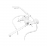 Змішувач для ванни Plamix Pablo -140 EURO SET White (з шлангом та лійкою) (PM0670)