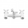 Змішувач для ванни Plamix Pablo -140 EURO SET White (з шлангом та лійкою) (PM0670)