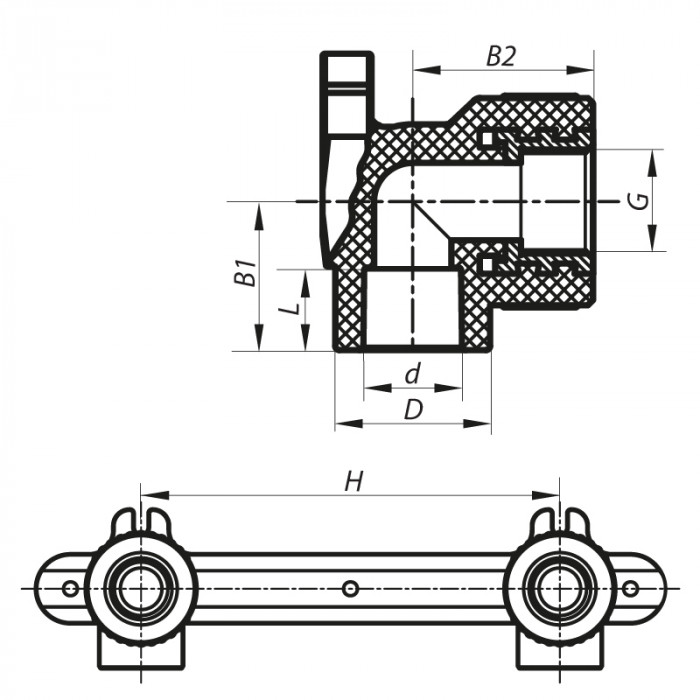 Планка монтажна 20x1 / 2F KOER K0127.PRO (KP0153)