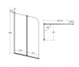 Шторка для ванни BESCO Prime-2S 90x140