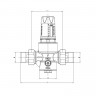 Редуктор тиску Roho R1202-075 - 3/4"НН, PN25 (1-6 бар) мембранний (RO0146)