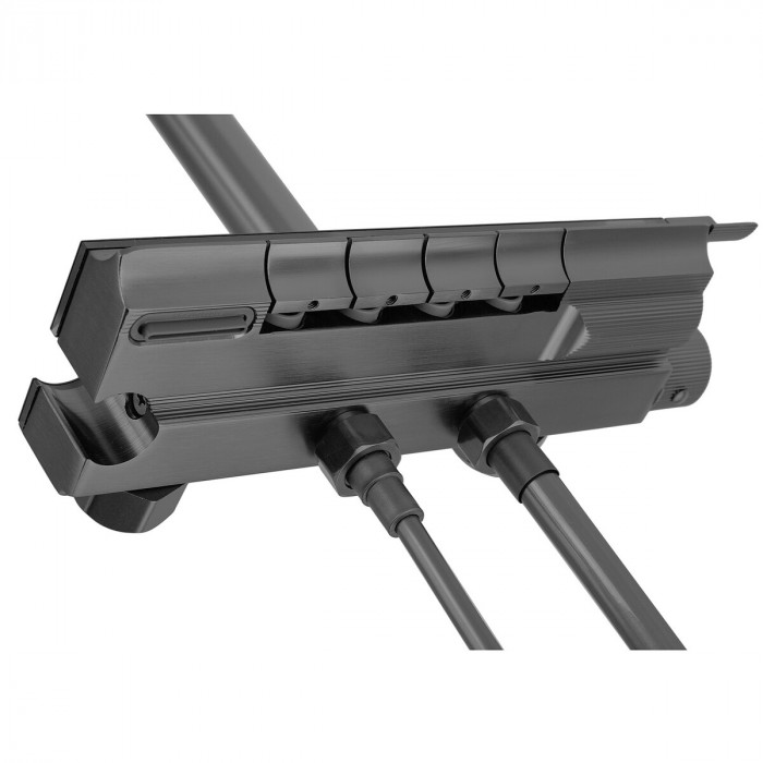 Душова колона зі змішувачем з кнопковим перемикачем з алюмінію ZERIX PBI-009-J GRAPHITE, 4 режими (ZX5850)