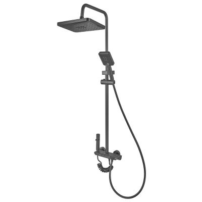 Душова колона Armata BCS-009-J Graphite зі змішувачем з кнопковим перемикачем, 4 режими (CH6509)