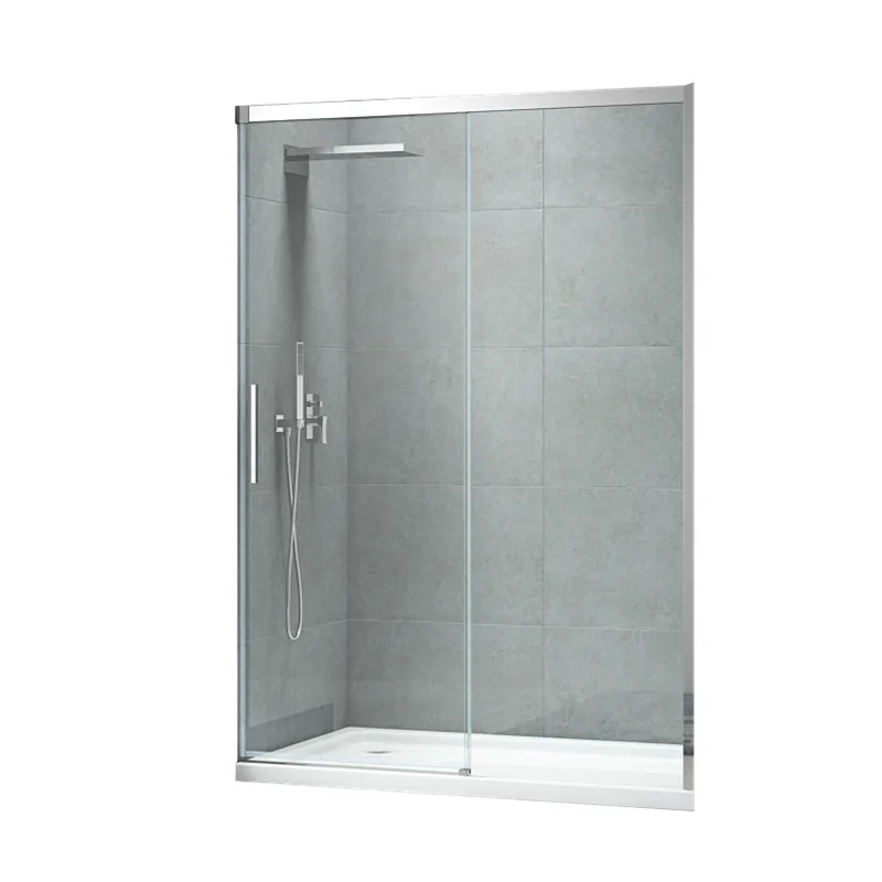 Двері у нішу розсувні KOER SR SD05-120x200-TR-01 прозоре скло EASY CLEAN 6мм хром (KR5405)