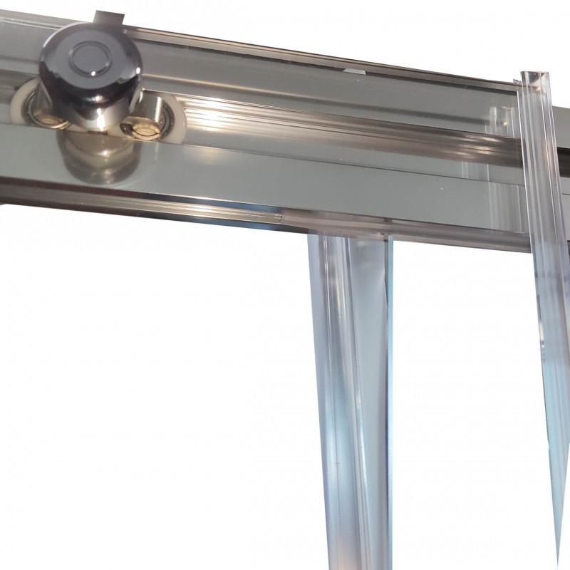 Двері у нішу розсувні KOER SR SD05-120x200-TR-01 прозоре скло EASY CLEAN 6мм хром (KR5405)
