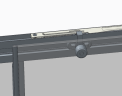 Двері у нішу розсувні KOER SR SD05-120x200-TR-01 прозоре скло EASY CLEAN 6мм хром (KR5405)