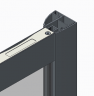 Двері у нішу розсувні KOER SR SD05-120x200-TR-01 прозоре скло EASY CLEAN 6мм хром (KR5405)