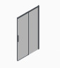 Двері у нішу розсувні KOER SR SD05-120x200-TR-01 прозоре скло EASY CLEAN 6мм хром (KR5405)