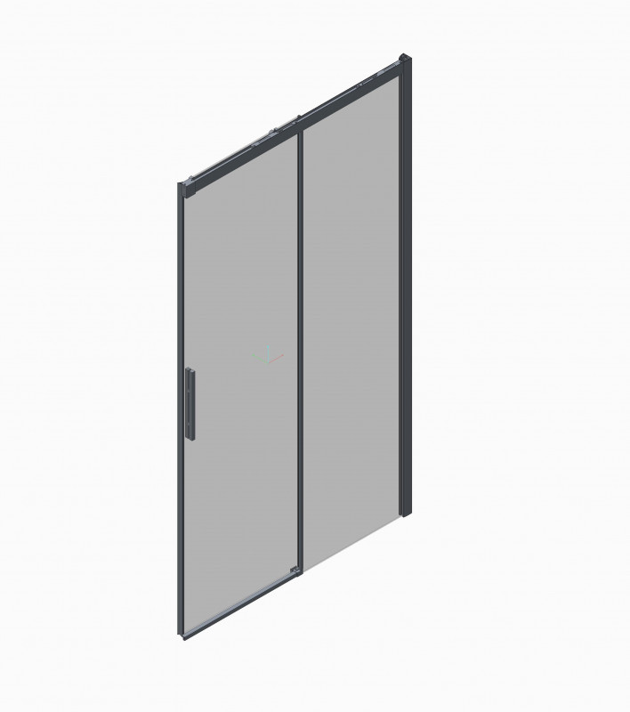 Двері у нішу розсувні KOER SR SD05-120x200-TR-01 прозоре скло EASY CLEAN 6мм хром (KR5405)