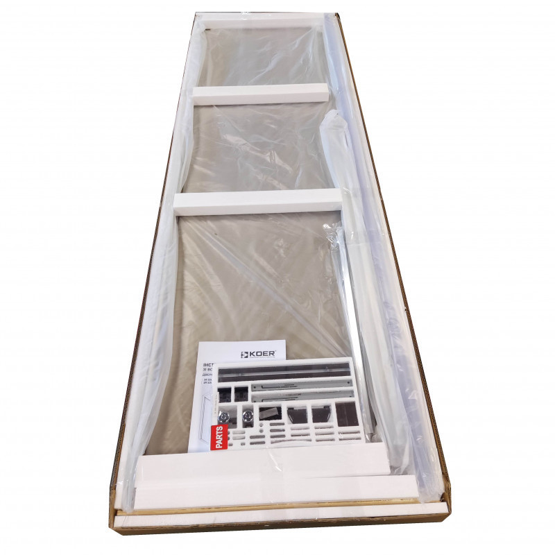 Двері у нішу розсувні KOER SR SD05-120x200-TR-01 прозоре скло EASY CLEAN 6мм хром (KR5405)