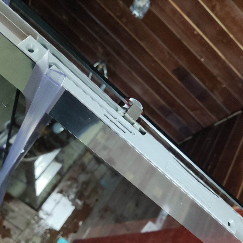 Двері у нішу розсувні KOER SR SD05-120x200-TR-01 прозоре скло EASY CLEAN 6мм хром (KR5405)