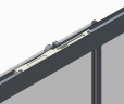 Двері у нішу розсувні KOER SR SD05-120x200-TR-01 прозоре скло EASY CLEAN 6мм хром (KR5405)