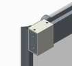 Двері у нішу розсувні KOER SR SD05-120x200-TR-01 прозоре скло EASY CLEAN 6мм хром (KR5405)