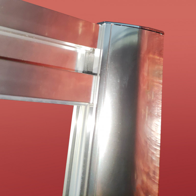 Двері у нішу розсувні KOER SR SD05-120x200-TR-01 прозоре скло EASY CLEAN 6мм хром (KR5405)
