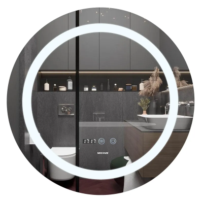 Дзеркало Mixxus PLAIN MC02-60 з Led Touch, Anti-fog, димером, регулятором яскравості, годинником (MI6012)