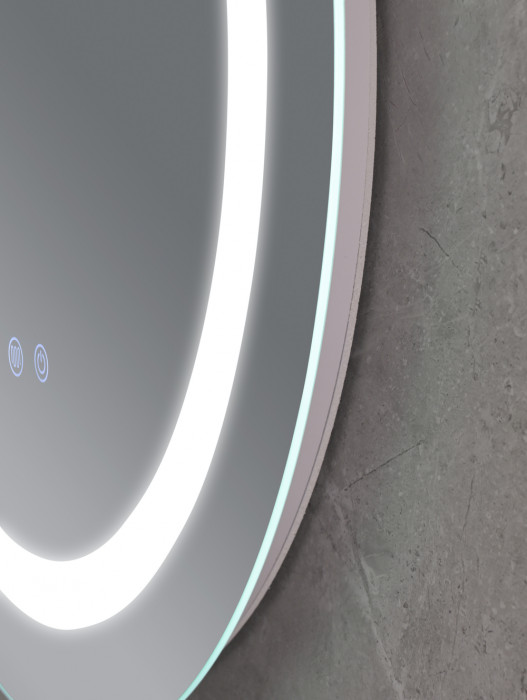 Дзеркало Mixxus PLAIN MC02-60 з Led Touch, Anti-fog, димером, регулятором яскравості, годинником (MI6012)