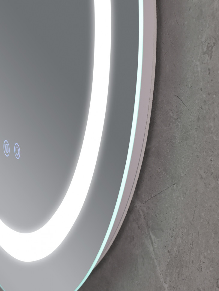 Дзеркало MIXXUS PLAIN MC02-60 з LED Touch, Anti-fog, димером, рег. яскравості, годинником (MI6012)