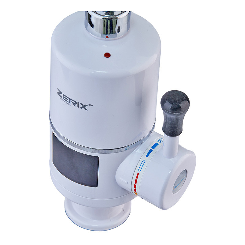 Водонагрівач 3,3 kW проточний ZERIX ELW41-F рефлекторний вилив, RESET, на мийку (ZX4700)