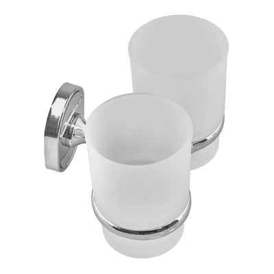 Тримач з 2-ма стаканами (скло) Zerix AFB-0108 (ZX5058)