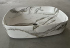 Раковина накладна Mixxus Premium BEVEL-0102 MARBLE 495х370х135mm (MP6519)