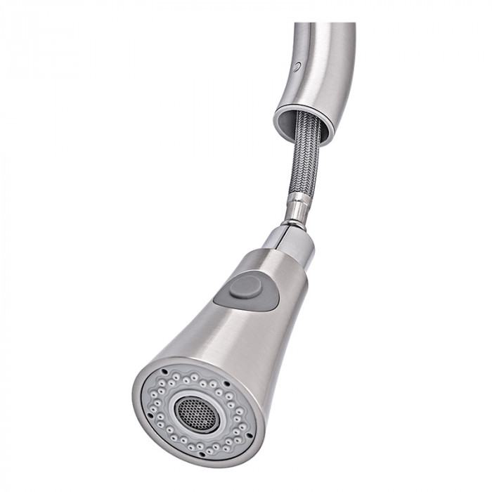 Змішувач для кухні Armata SUS-014-B з висувною лійкою з нерж. сталі  (CH6488)