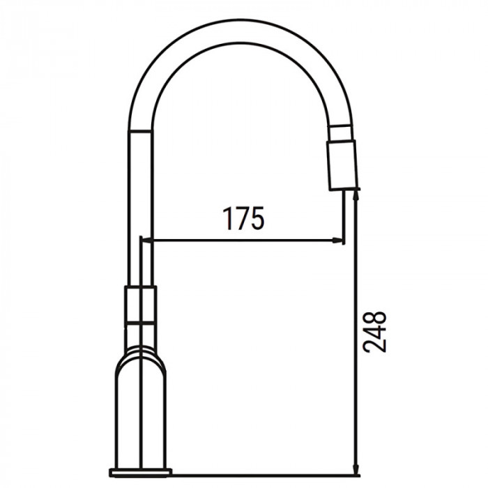 Змішувач для кухні Koer KB-70029-07 Колір графіт (KR5500)