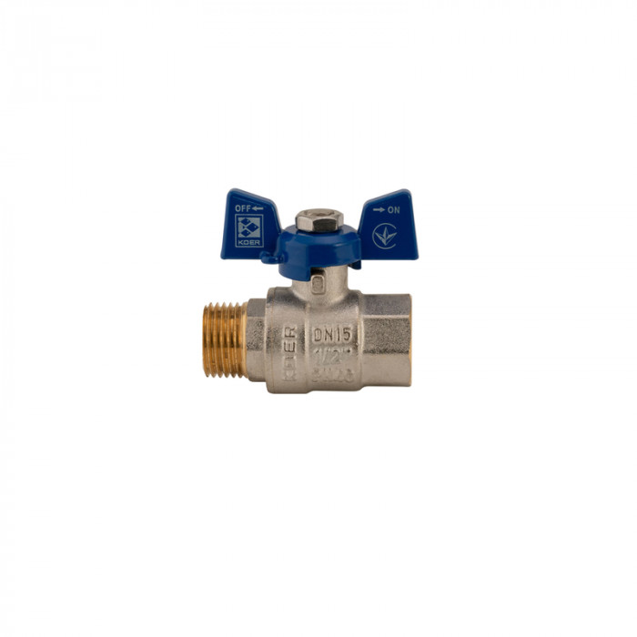 Кран кульовий Koer 1/2" ГШМ (KR.218.B) синій (KR2722)