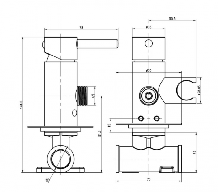 Набір гігієнічного душу KOHLMAN AXEL CHROM