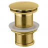 Донний клапан для раковини JAQUAR Click-Clack, без переливу , золото ALD-GLD-727