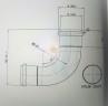 Коліно хромоване 32x32 латунь RS13