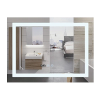 Дзеркало MIXXUS WARM MR02-80x60-CASE з LED Touch, Anti-fog, димером, рег. яскравості, годинником (MI6671)