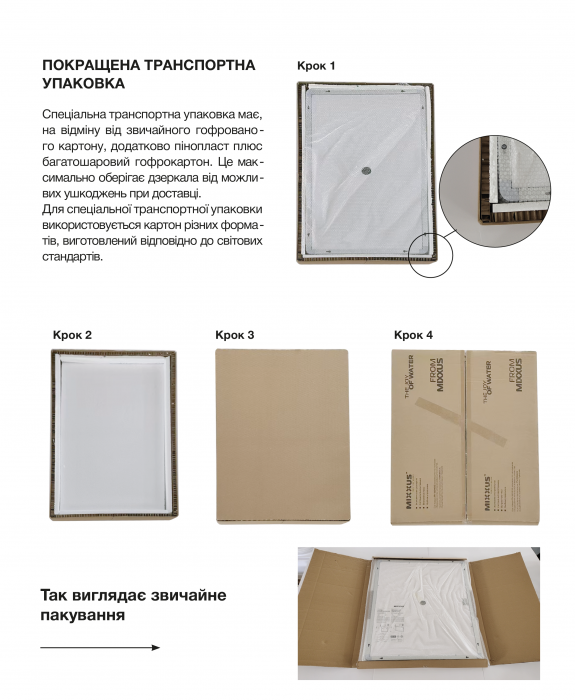 Дзеркало Mixxus WARM MR02-80x60-CASE з Led Touch, Anti-fog, димером, регулятором яскравості, годинником (MI6671)