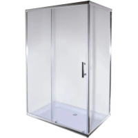 Душова кабіна без піддону Mixxus HARD SC01-120x80x185-TR CHROME прозоре скло 5мм (MI6912)
