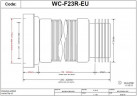 Труба розтяжна до унітазу WC-F23R-EU