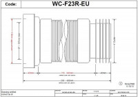 Труба розтяжна до унітазу WC-F23R-EU