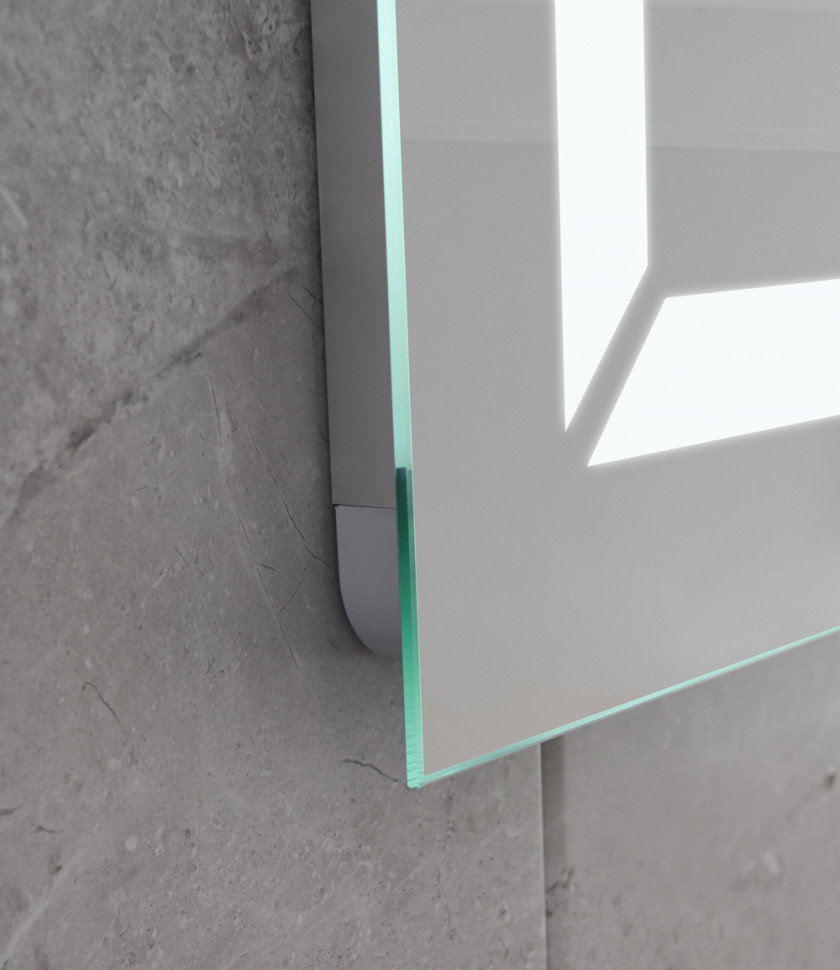 Дзеркало MIXXUS LIGHT MR01-70x50 з LED Touch, Anti-fog, димером, рег. яскравості, годинником (MI6000)