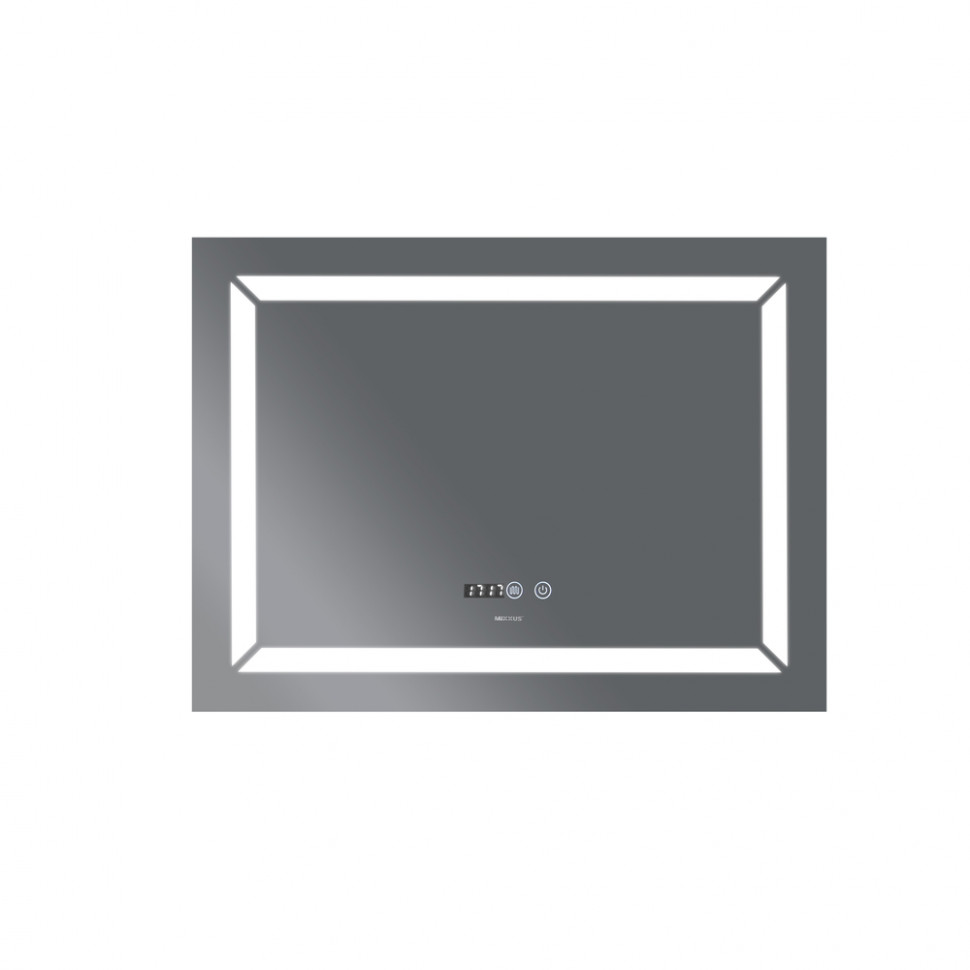 Дзеркало MIXXUS LIGHT MR01-70x50 з LED Touch, Anti-fog, димером, рег. яскравості, годинником (MI6000)