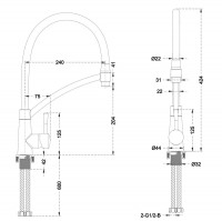 Змішувач для кухні Mixxus Premium ROSSI 017 GRAPHITE (MI6829)