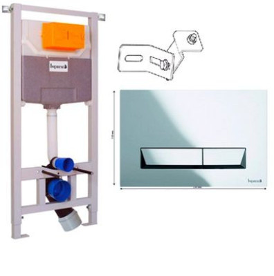 Інсталяційна система для унітазу IMPRESE 3в1 з кріпленням і кнопкою управління змивом i8120