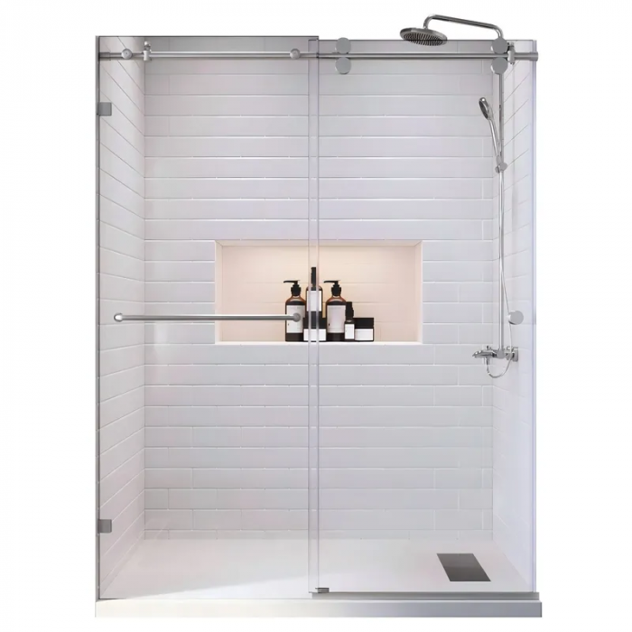 Двері в нішу Koer SR SD06-120x220-TR-01 прозоре скло Easy Clean 8мм, хром (KR5367)