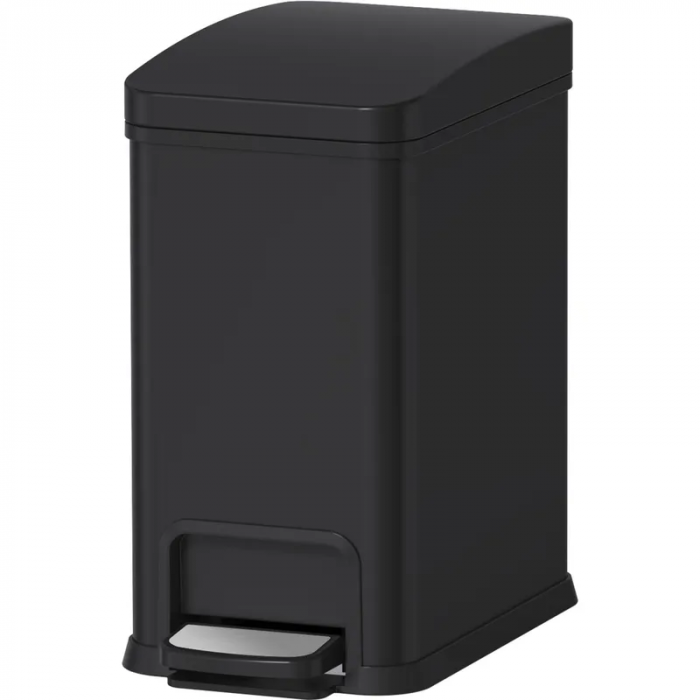 Відро для сміття з плавним закриттям прямокутне Koer TC-010108-05 8 л колір чорний (KR5593)