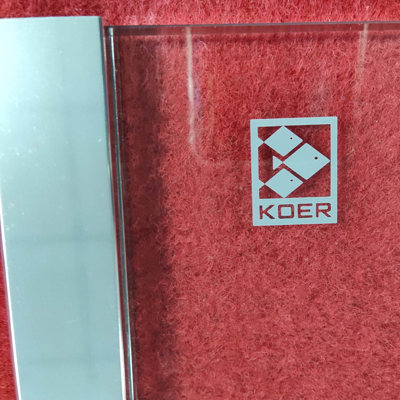 Шторки скляні на ванну розпашні KOER SR BS03-95x140-TR-01 прозоре скло 6мм хром (KR5402)